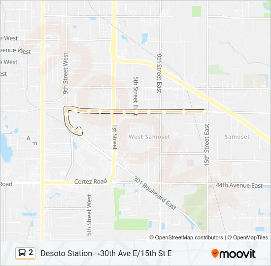 2 Bus Line Map