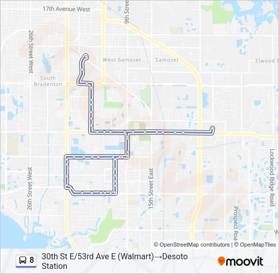 8 Bus Line Map