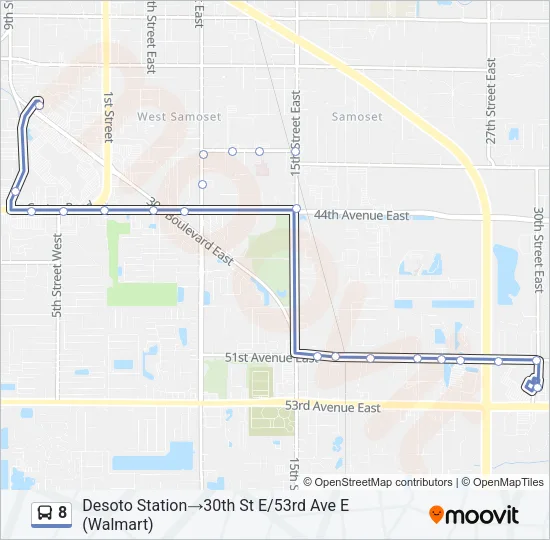 8 Bus Line Map
