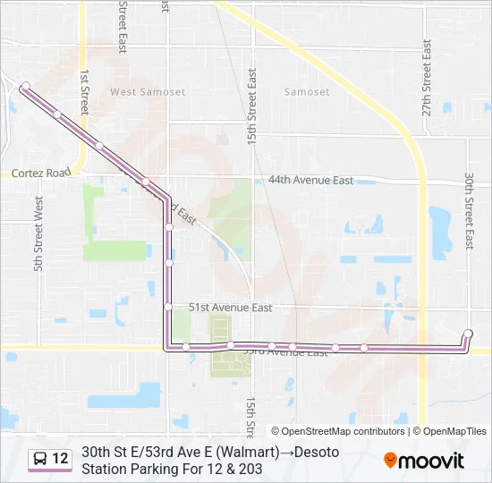 12 Bus Line Map