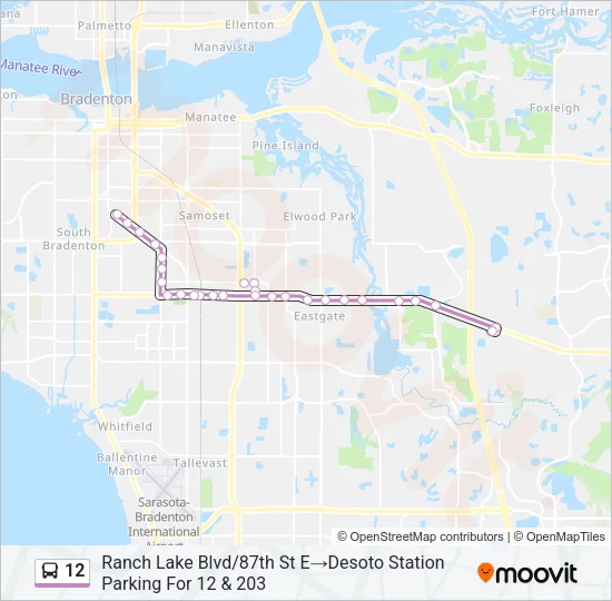 12 Bus Line Map