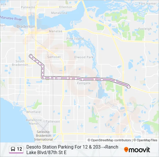 12 Bus Line Map
