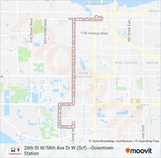 9 Bus Line Map