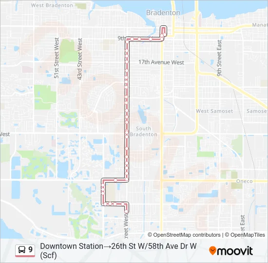 9 Bus Line Map