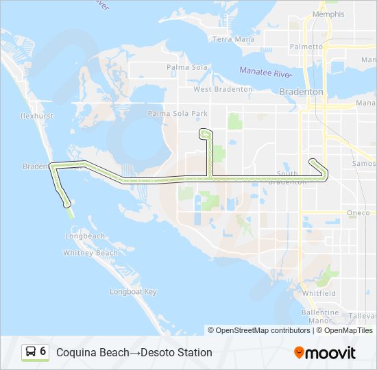 6 bus Line Map