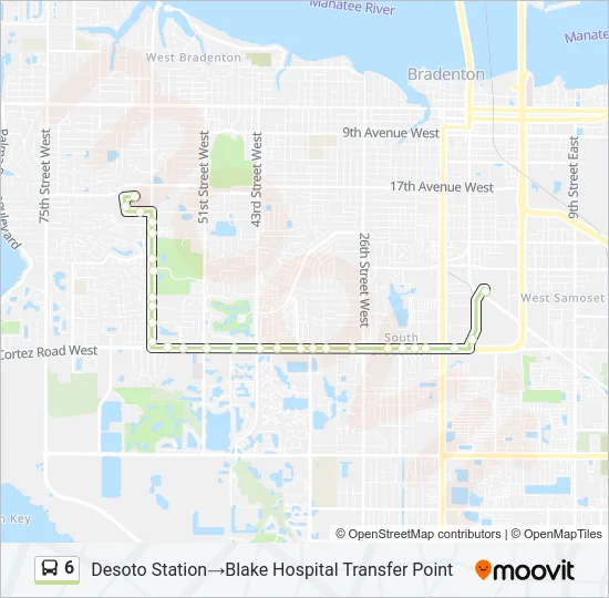 6 Bus Line Map