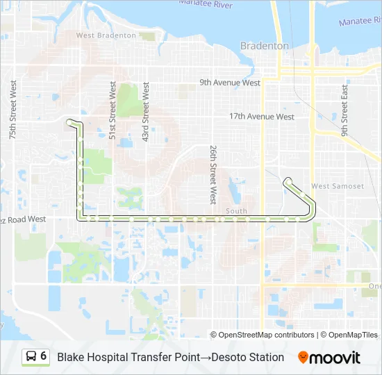 6 Bus Line Map