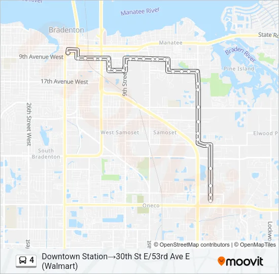 4 Bus Line Map