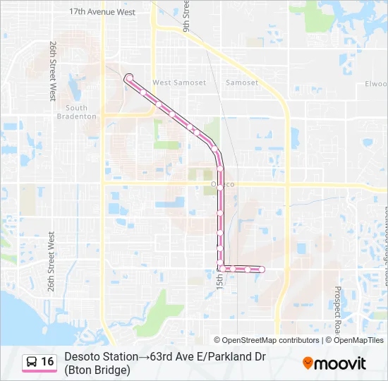 16 Bus Line Map