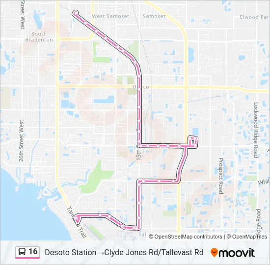 16 Bus Line Map