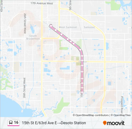 16 Bus Line Map