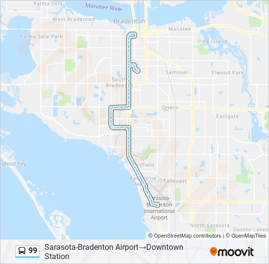 99 bus Line Map