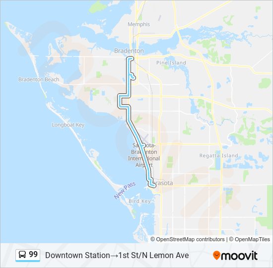 Mapa de 99 de autobús