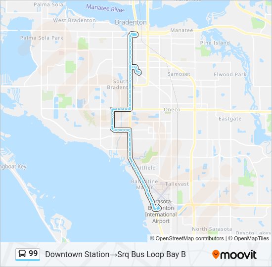 99 bus Line Map