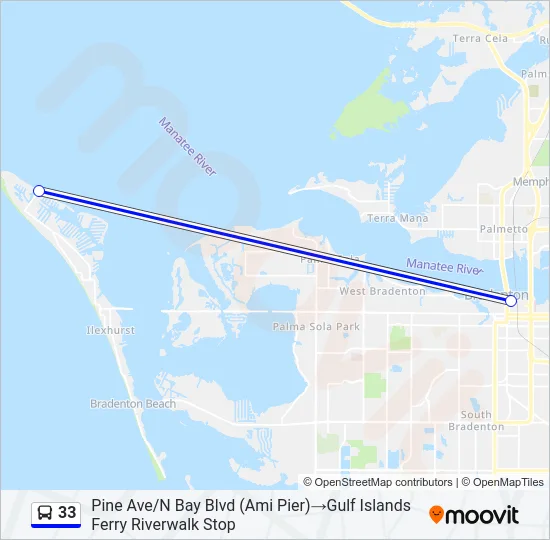 33 Bus Line Map