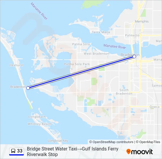 33 Bus Line Map