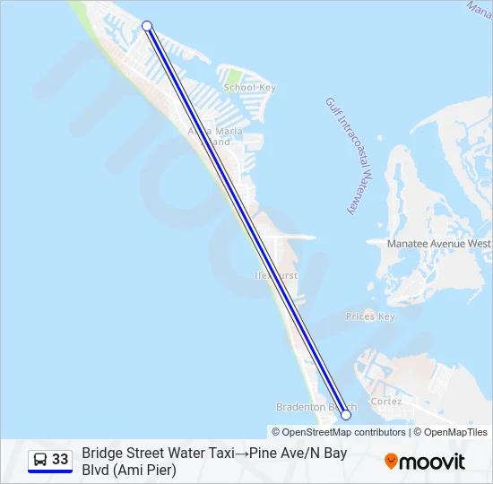 33 Bus Line Map