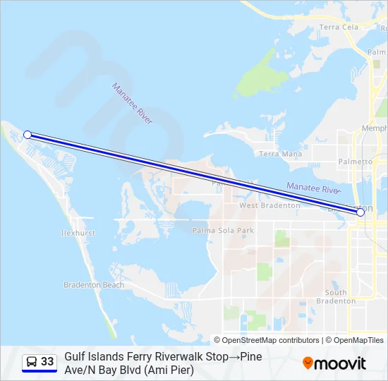 33 Bus Line Map