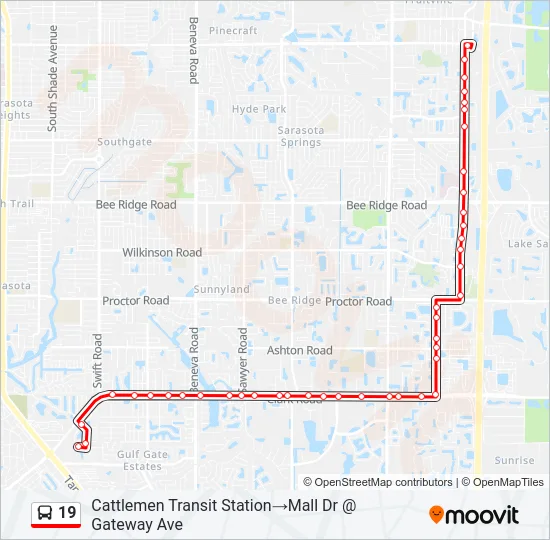 19 Bus Line Map
