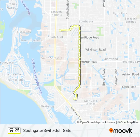 25 Bus Line Map