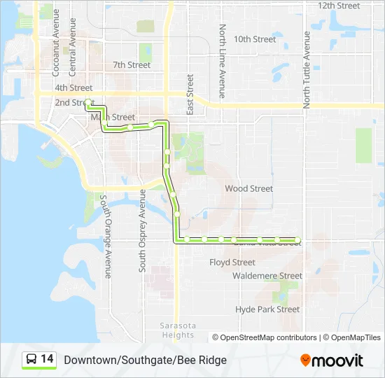 14 Bus Line Map