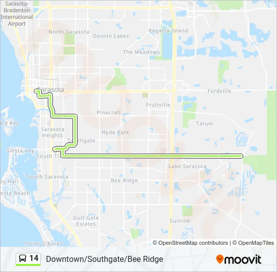 14 Bus Line Map