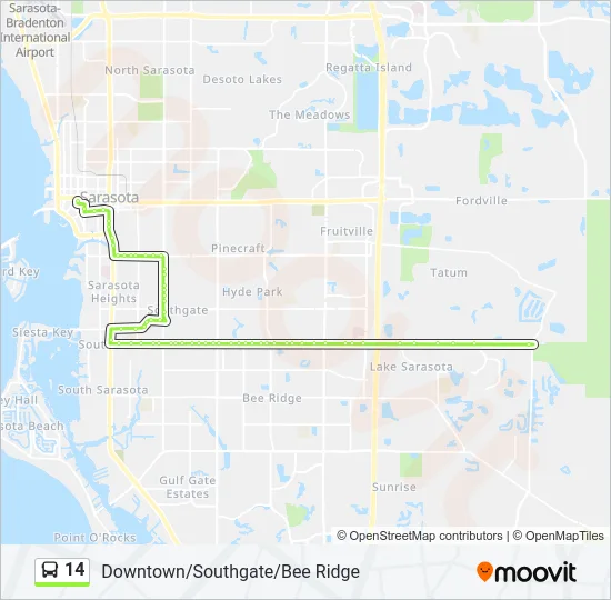 14 Bus Line Map