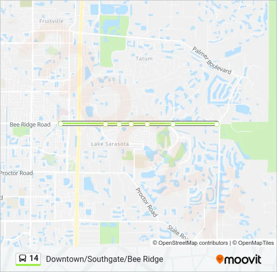 14 Bus Line Map