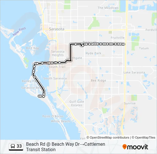 33 Bus Line Map