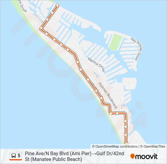 5 Bus Line Map