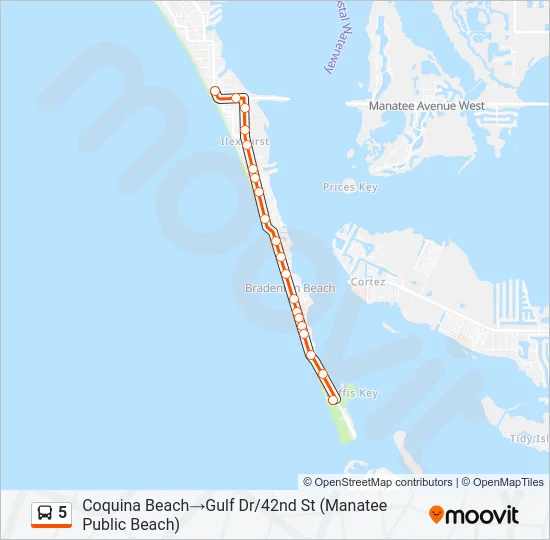 5 Bus Line Map