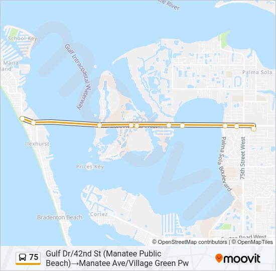 75 bus Line Map