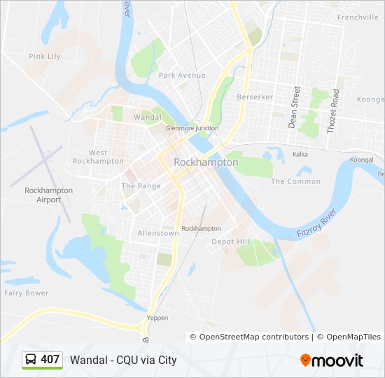 Cqu North Rockhampton Map 407 Route: Schedules, Stops & Maps - Cq University Rockhampton (Updated)