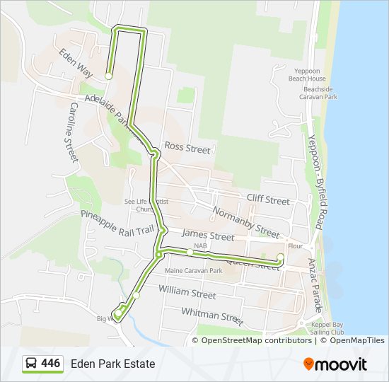 446 Bus Line Map