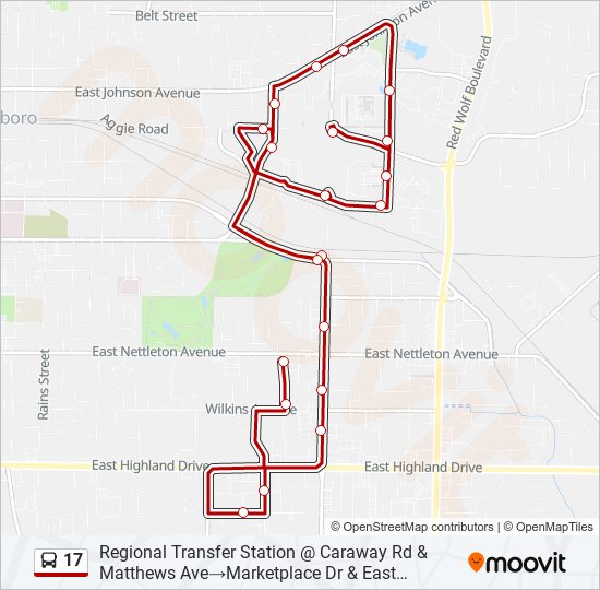 17 Bus Line Map