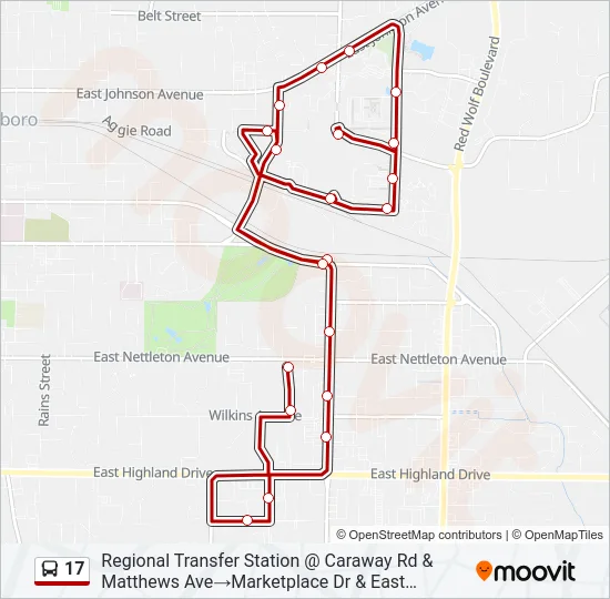17 Bus Line Map