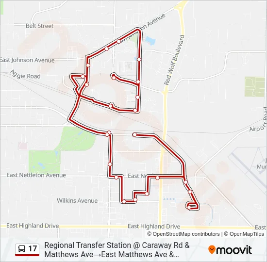 17 Bus Line Map