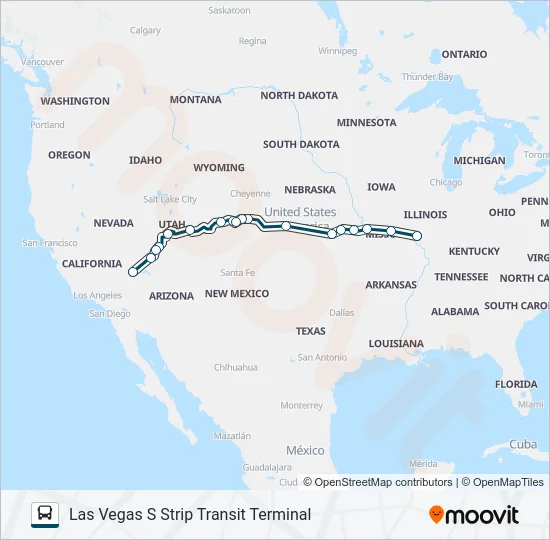 GREYHOUND US1200 Bus Line Map