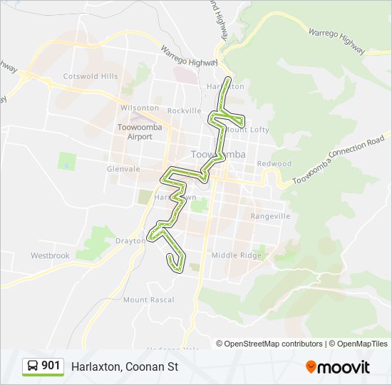 901 Route: Schedules, Stops & Maps - Harlaxton, Coonan St (Updated)