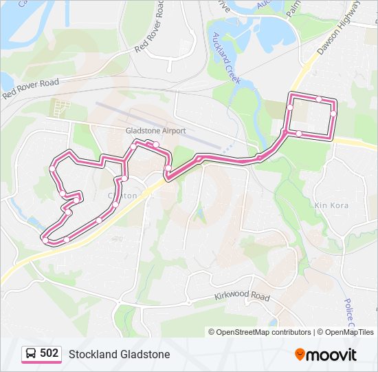 Bus 502 Route Map 502 Route: Schedules, Stops & Maps - Stockland Gladstone (Updated)