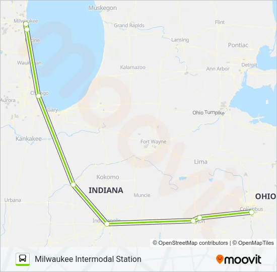 FLIXBUS 2511 Bus Line Map