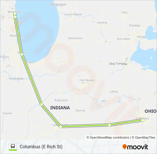 FLIXBUS 2511 Bus Line Map