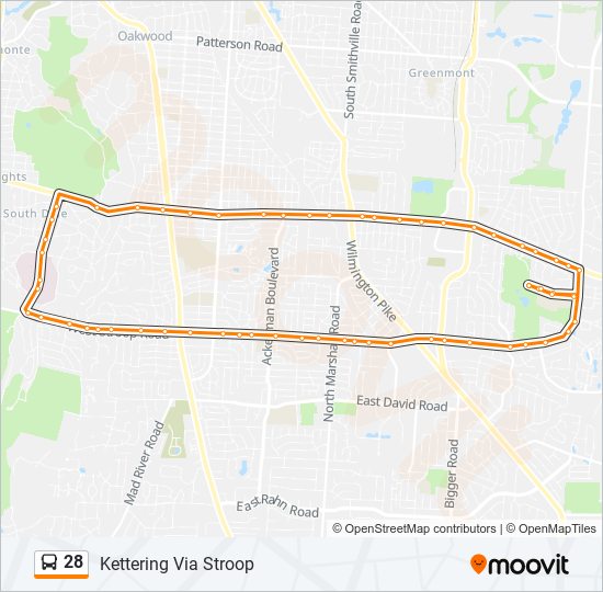 Mapa de 28 de autobús