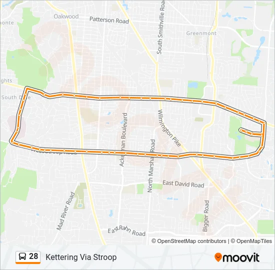 28 Bus Line Map