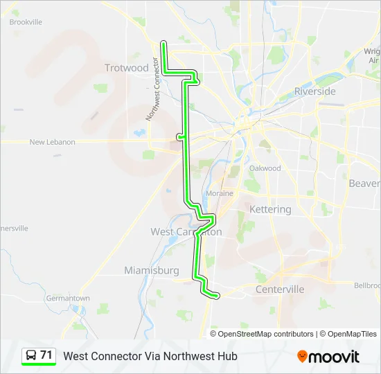 71 Bus Line Map
