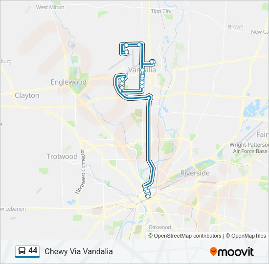 44 Bus Line Map