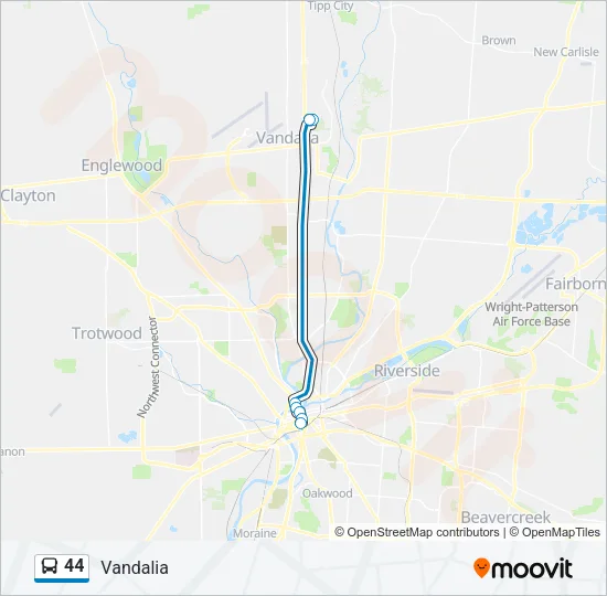 44 Bus Line Map