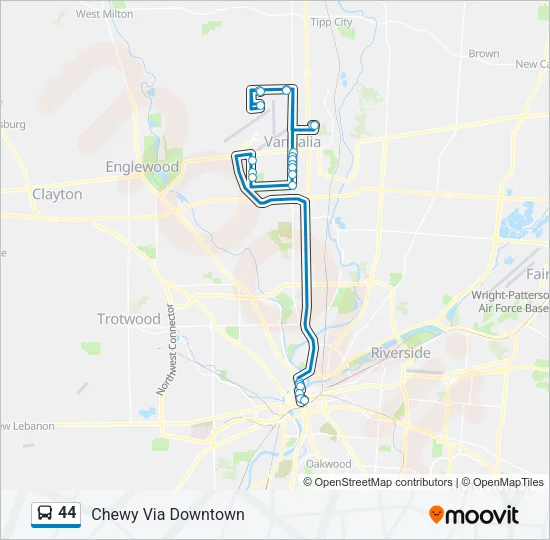 44 Bus Line Map