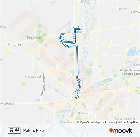 44 Bus Line Map