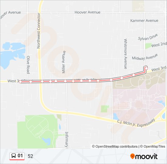 Mapa de 01 de autobús